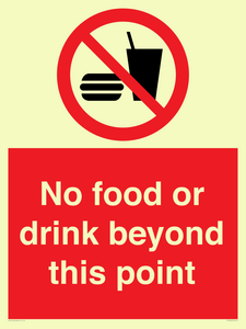No food or drink beyond this point
